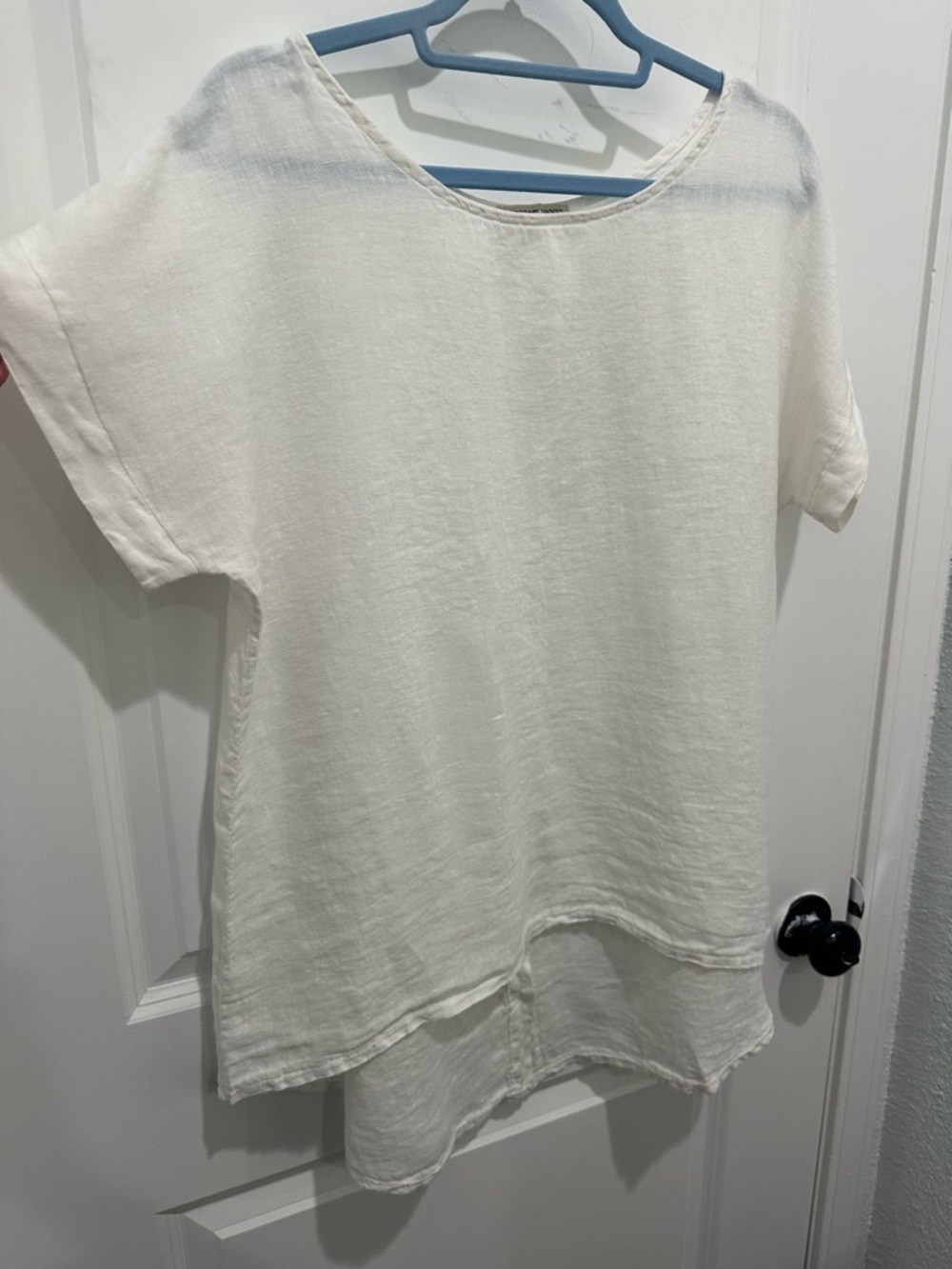 Terzo Millennio White 100% linen Top - Made in Italy